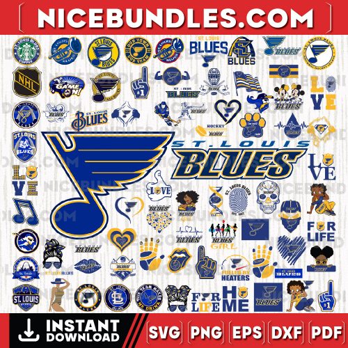 ST. LOUIS BLUES NHL SVG ,SVG Files For Silhouette, Files For Cricut, SVG,  DXF, EPS, PNG Instant Download